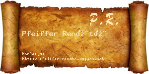 Pfeiffer Renátó névjegykártya